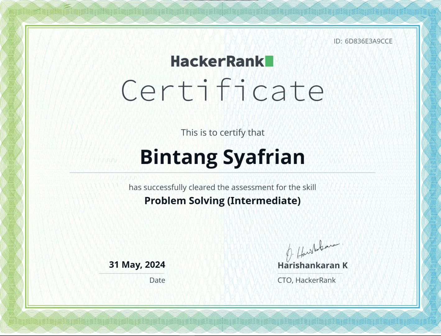 HackerRank Problem Solving (Intermediate)