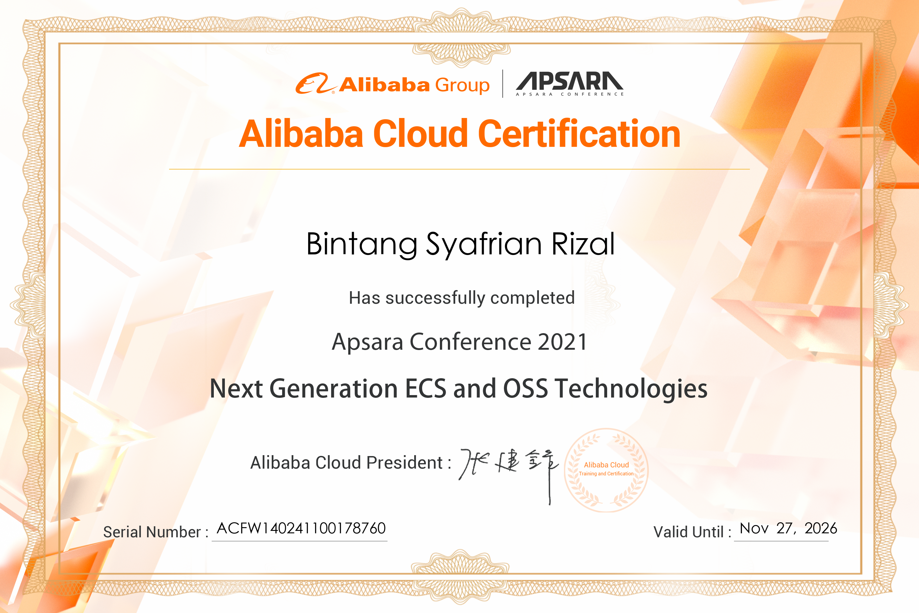 Certificate of Achievement